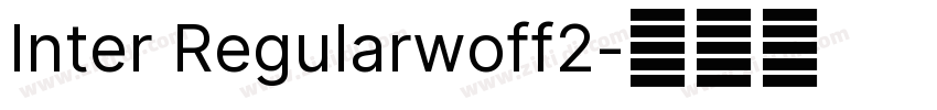 Inter Regularwoff2字体转换